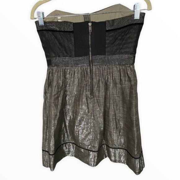 Urban Outfitters Staring Stars Milkmaid Strapless Party Dress Size 2 Mini Boho - Picture 3 of 8